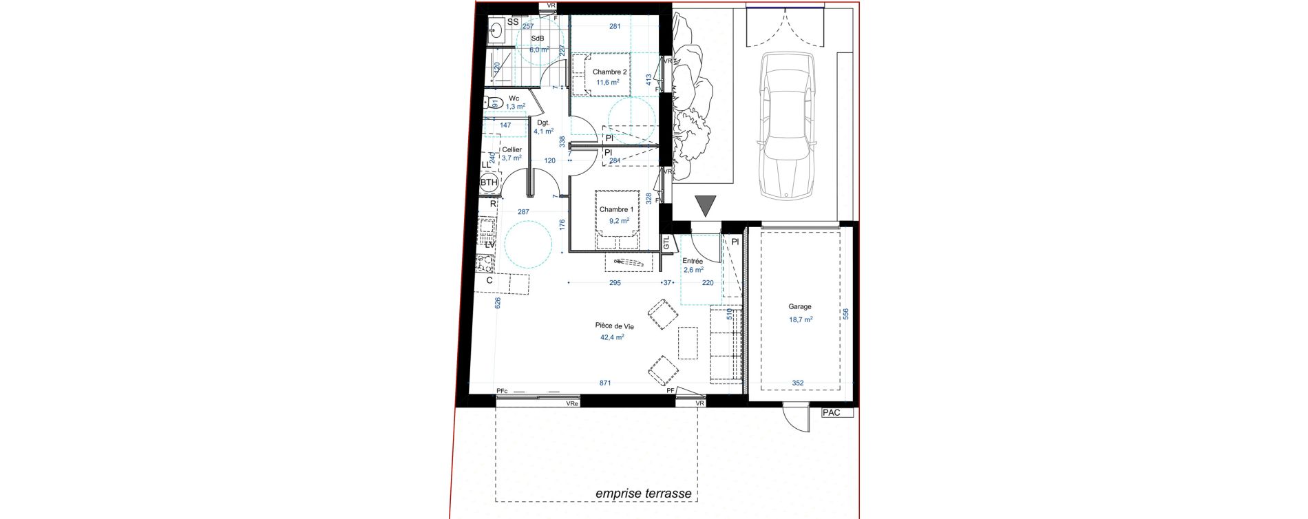 Maison T3 de 80,90 m2 &agrave; Aytr&eacute; Centre