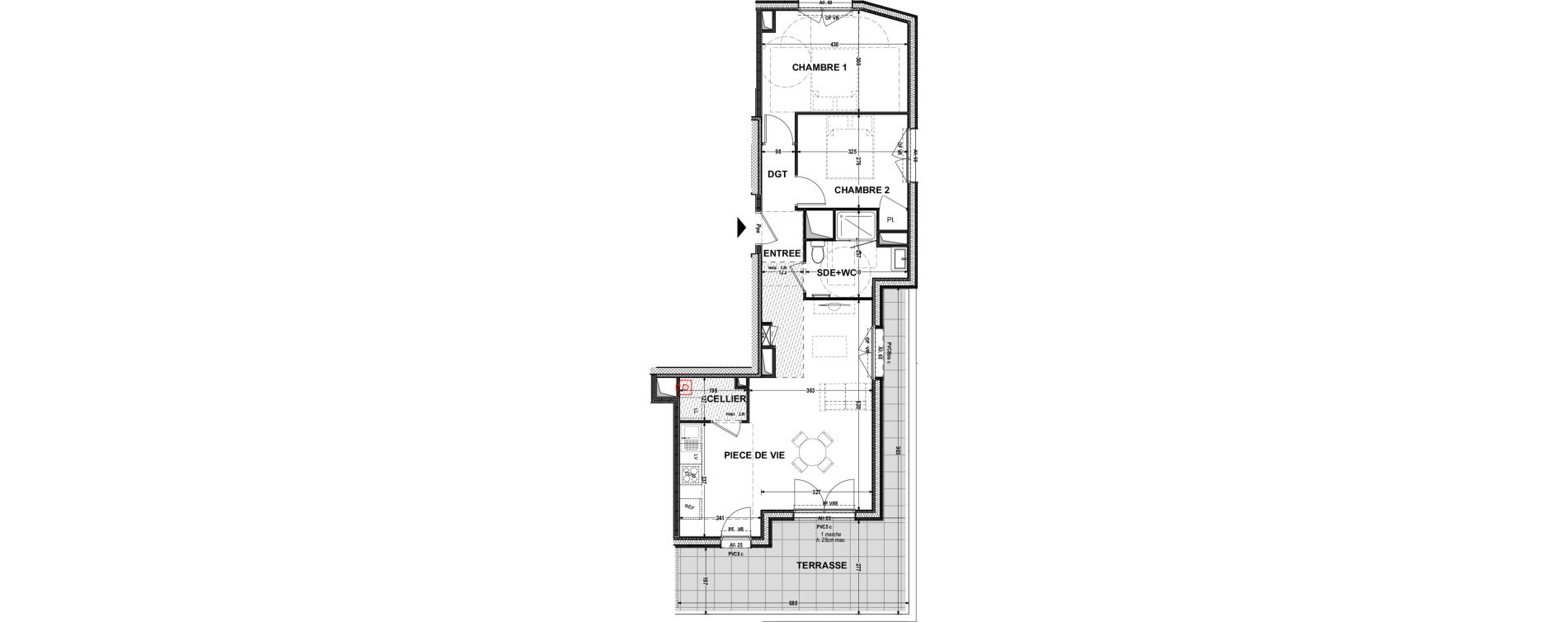 Appartement T3 de 63,78 m2 &agrave; Aytr&eacute; Centre