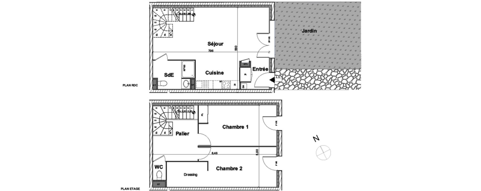 Duplex T3 de 81,99 m2 &agrave; Aytr&eacute; Centre