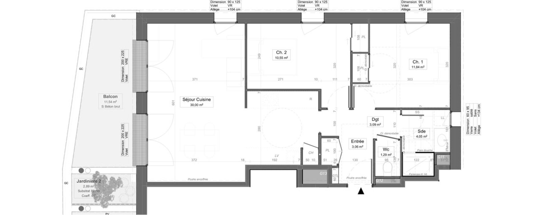 Appartement T3 de 63,88 m2 &agrave; Aytr&eacute; Centre