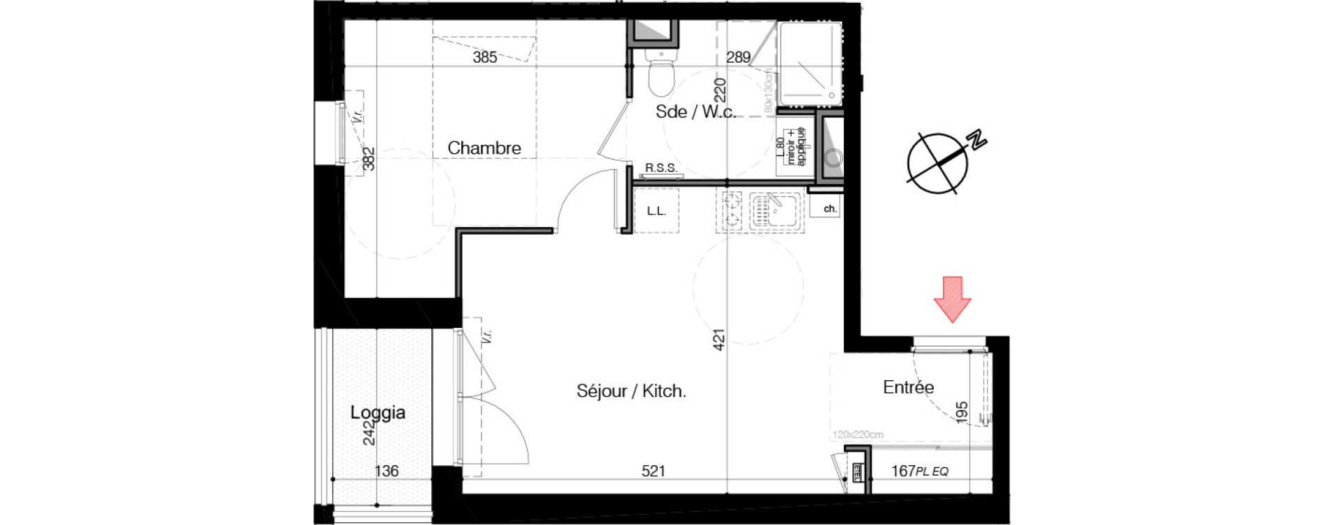 Appartement T2 de 42,00 m2 &agrave; Aytr&eacute; Centre