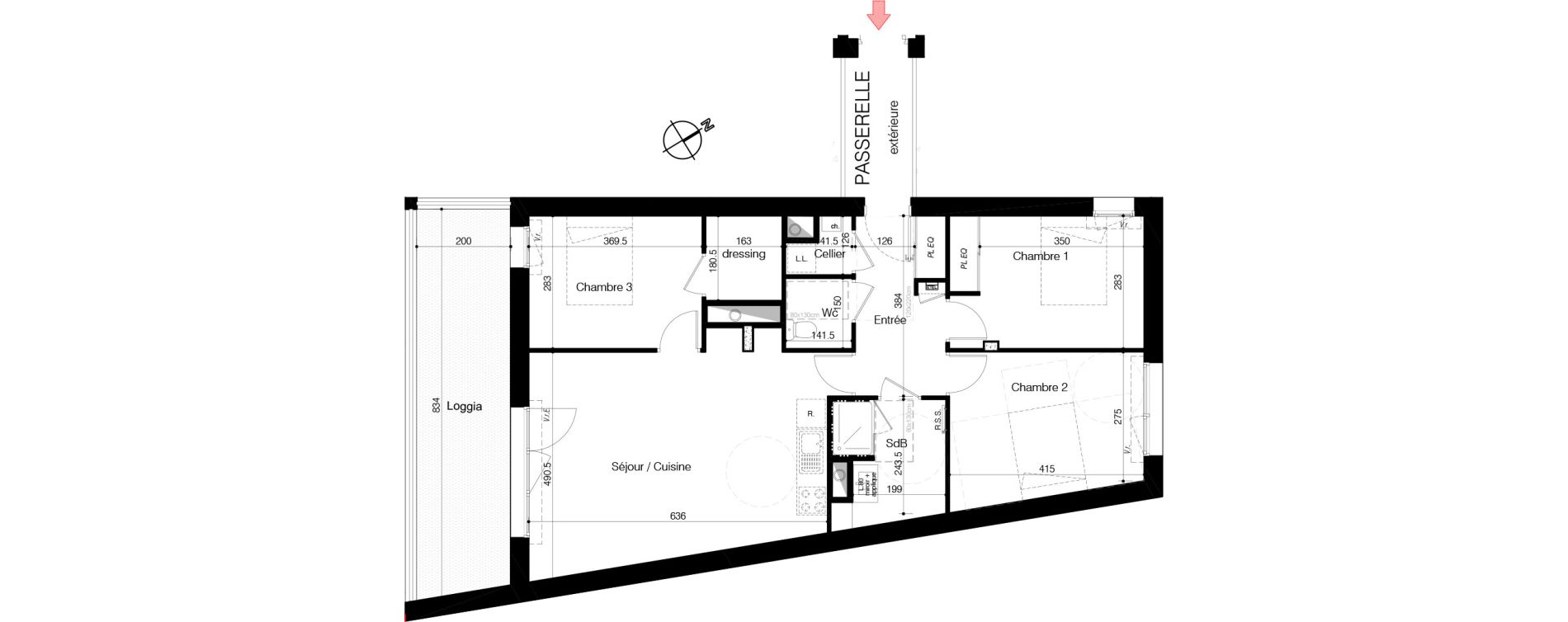 Appartement T4 de 83,62 m2 &agrave; Aytr&eacute; Centre