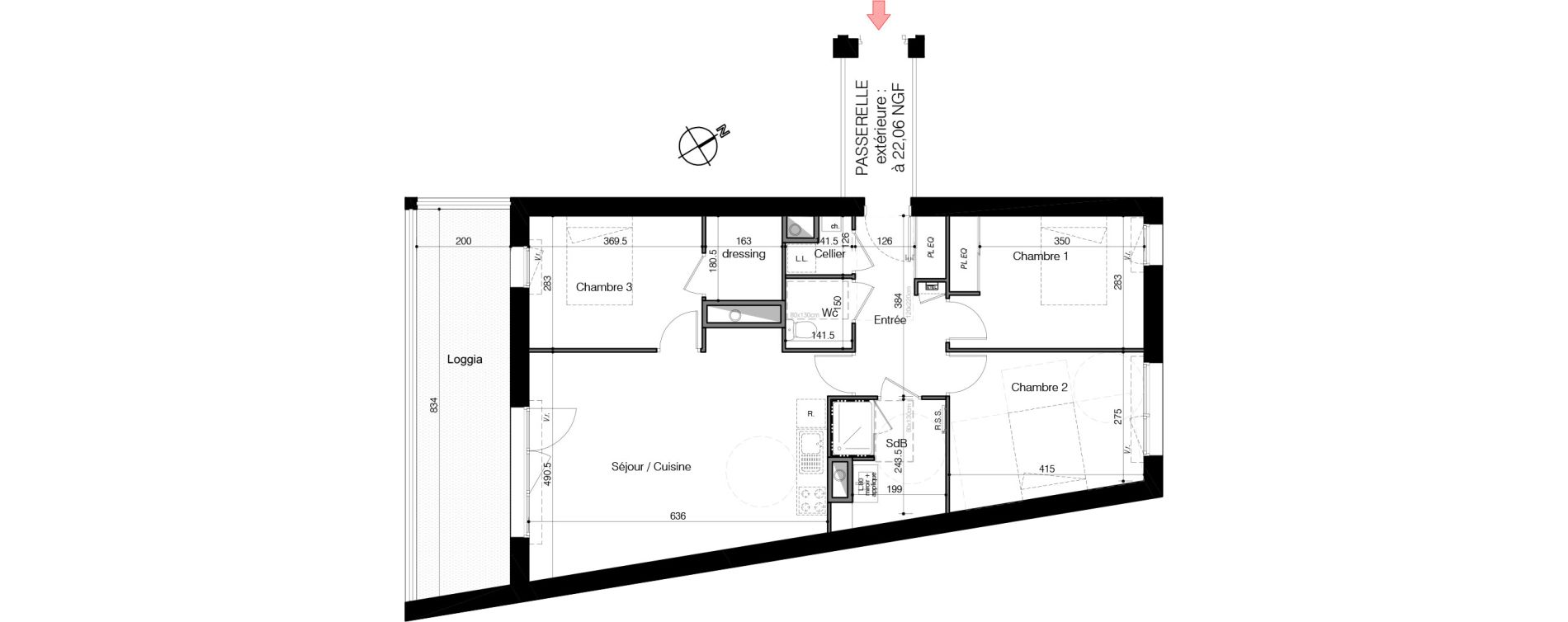 Appartement T4 de 82,00 m2 &agrave; Aytr&eacute; Centre
