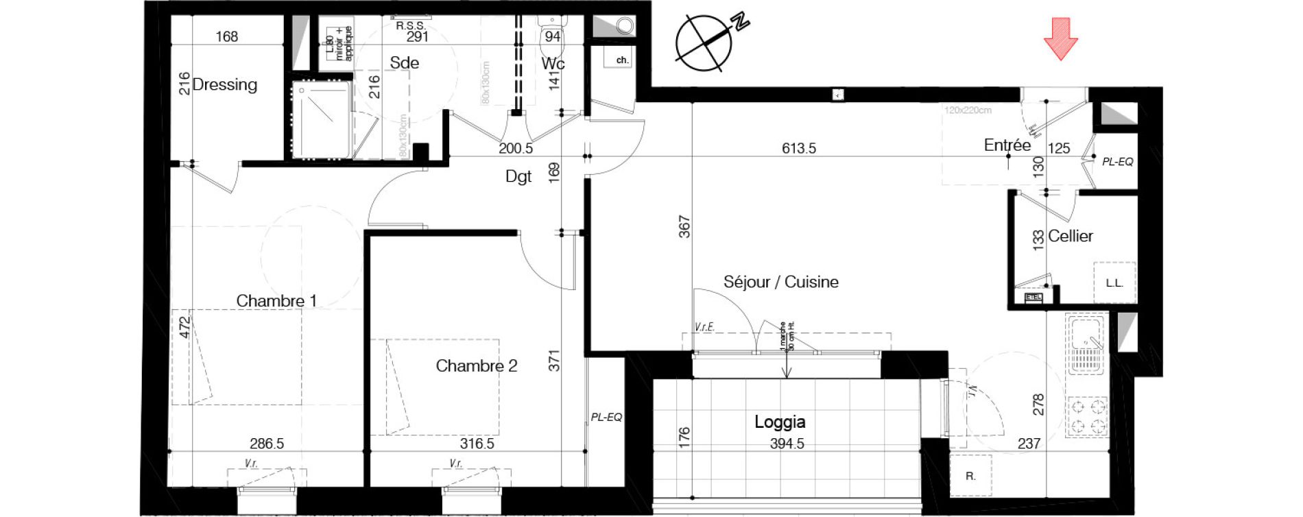 Appartement T3 de 76,00 m2 &agrave; Aytr&eacute; Centre