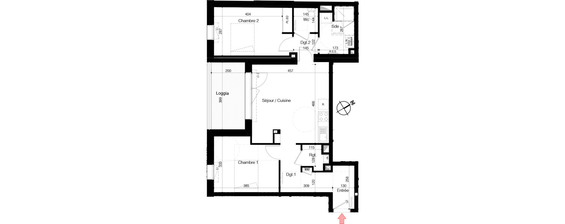 Appartement T3 de 67,00 m2 &agrave; Aytr&eacute; Centre