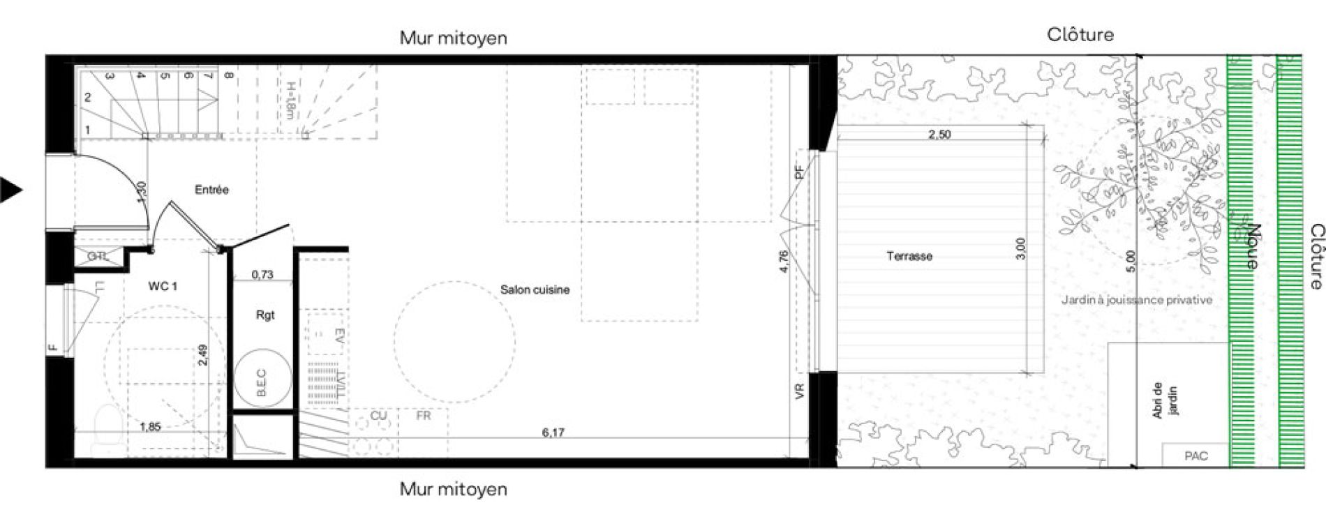 Maison T3 de 76,62 m2 &agrave; Breuillet Centre