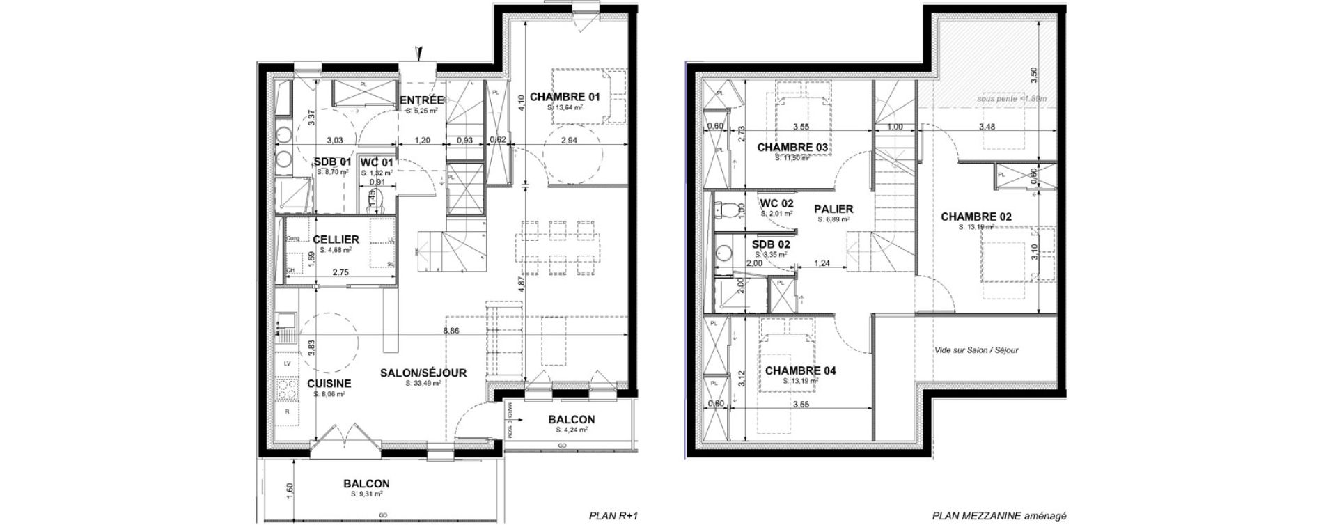 Duplex T5 de 125,27 m2 &agrave; Ch&acirc;telaillon-Plage Centre