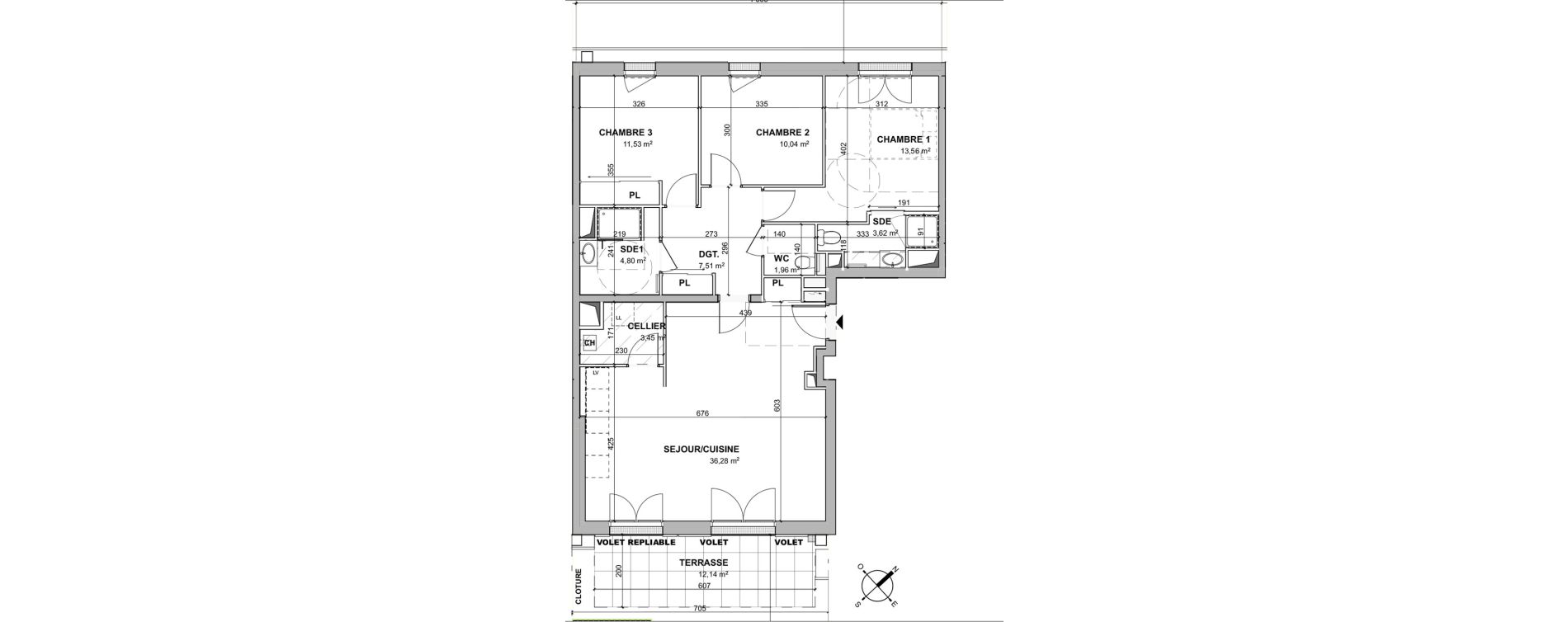 Appartement T4 de 92,75 m2 &agrave; Ch&acirc;telaillon-Plage Centre