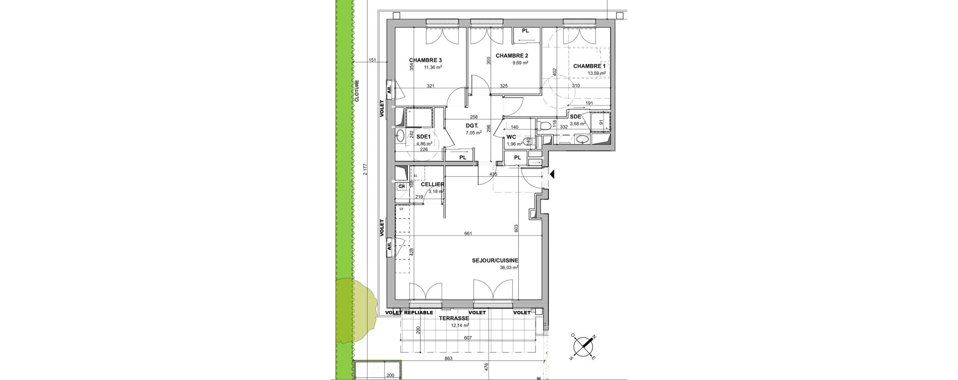 Appartement T4 de 91,40 m2 &agrave; Ch&acirc;telaillon-Plage Centre