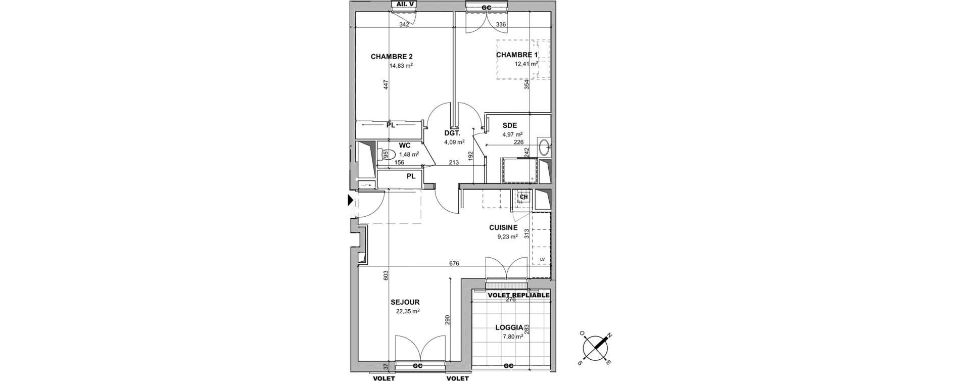 Appartement T3 de 69,36 m2 &agrave; Ch&acirc;telaillon-Plage Centre