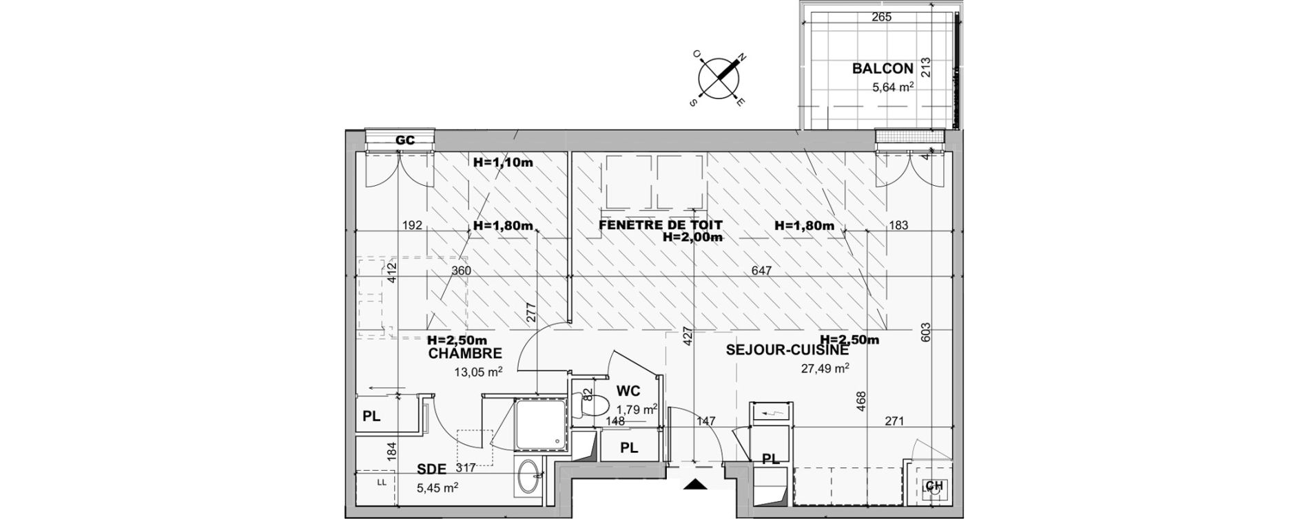Appartement T2 de 47,78 m2 &agrave; Ch&acirc;telaillon-Plage Centre