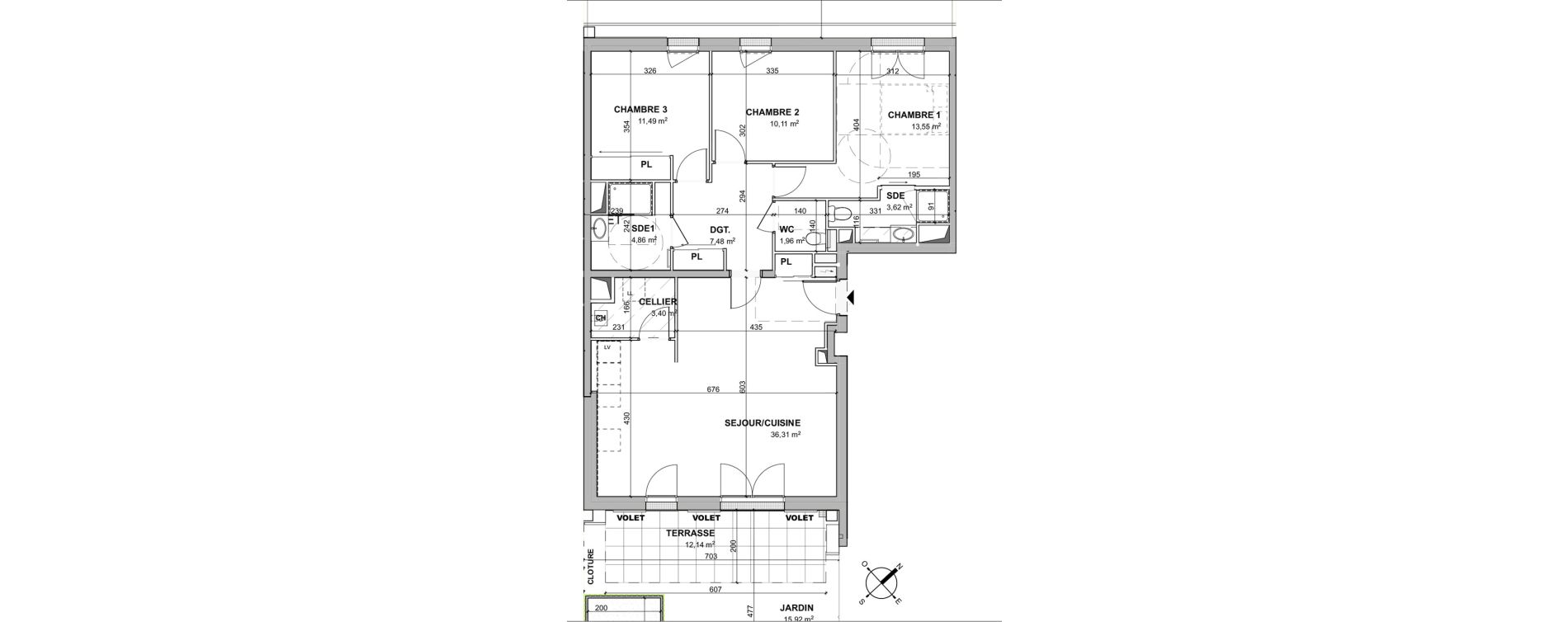 Appartement T4 de 92,78 m2 &agrave; Ch&acirc;telaillon-Plage Centre