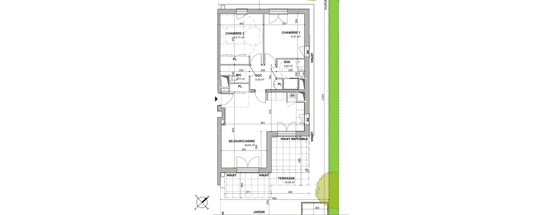 Appartement T3 de 67,68 m2 &agrave; Ch&acirc;telaillon-Plage Centre