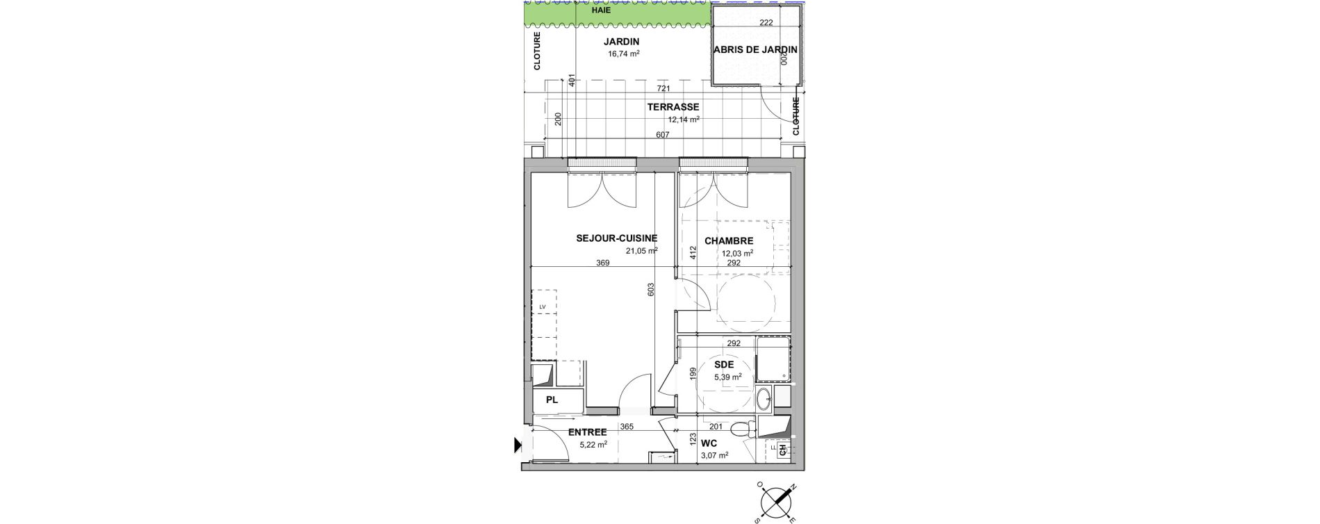 Appartement T2 de 46,76 m2 &agrave; Ch&acirc;telaillon-Plage Centre