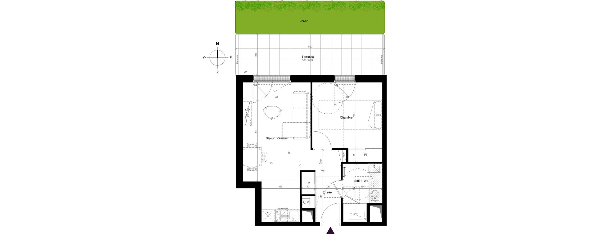 Appartement T2 de 42,16 m2 &agrave; Ch&acirc;telaillon-Plage Centre