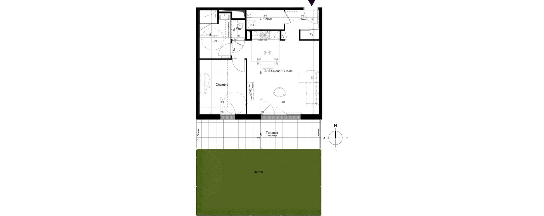 Appartement T2 de 54,46 m2 &agrave; Ch&acirc;telaillon-Plage Centre