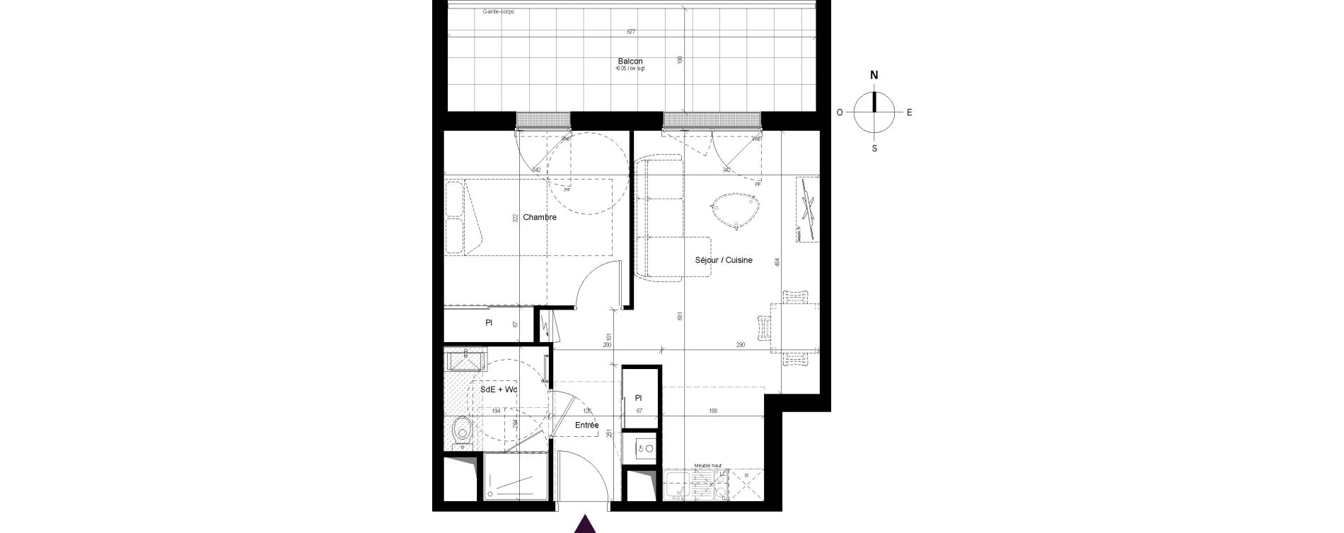 Appartement T2 de 42,74 m2 &agrave; Ch&acirc;telaillon-Plage Centre