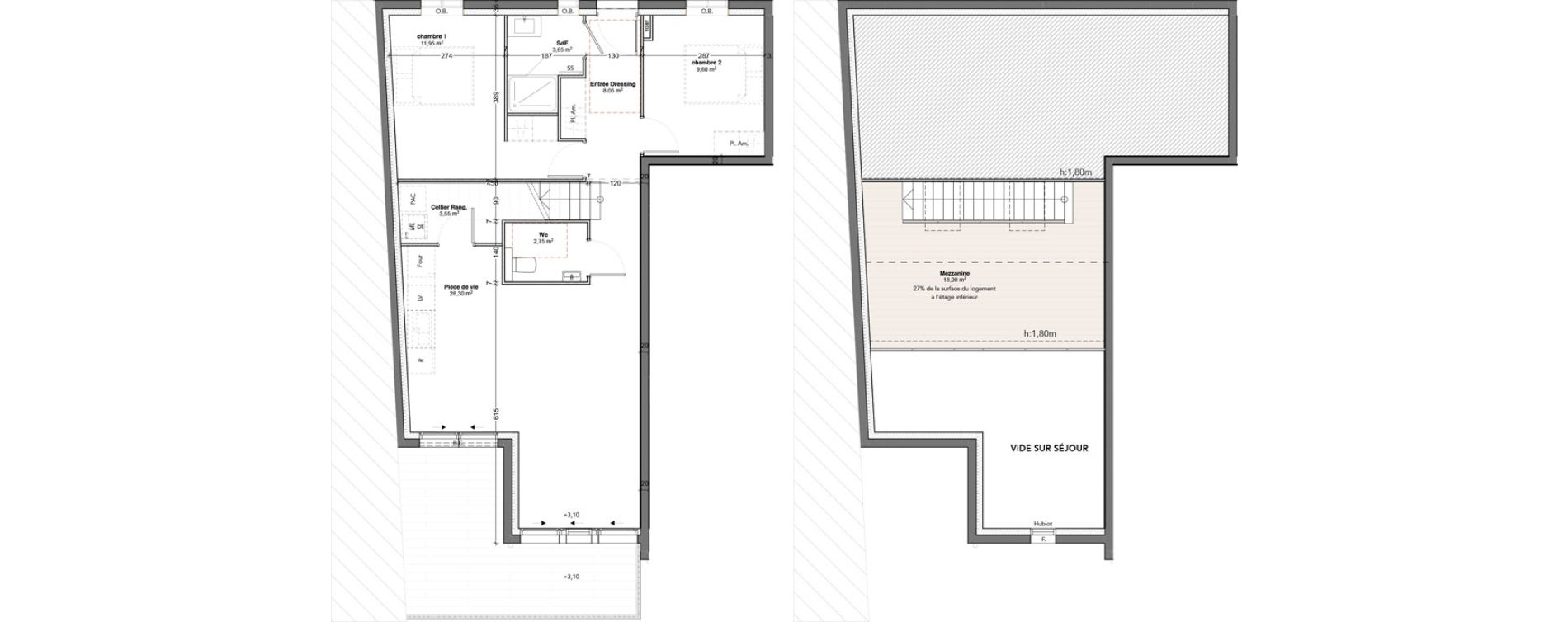 Duplex T3 de 85,88 m2 &agrave; Ch&acirc;telaillon-Plage Centre