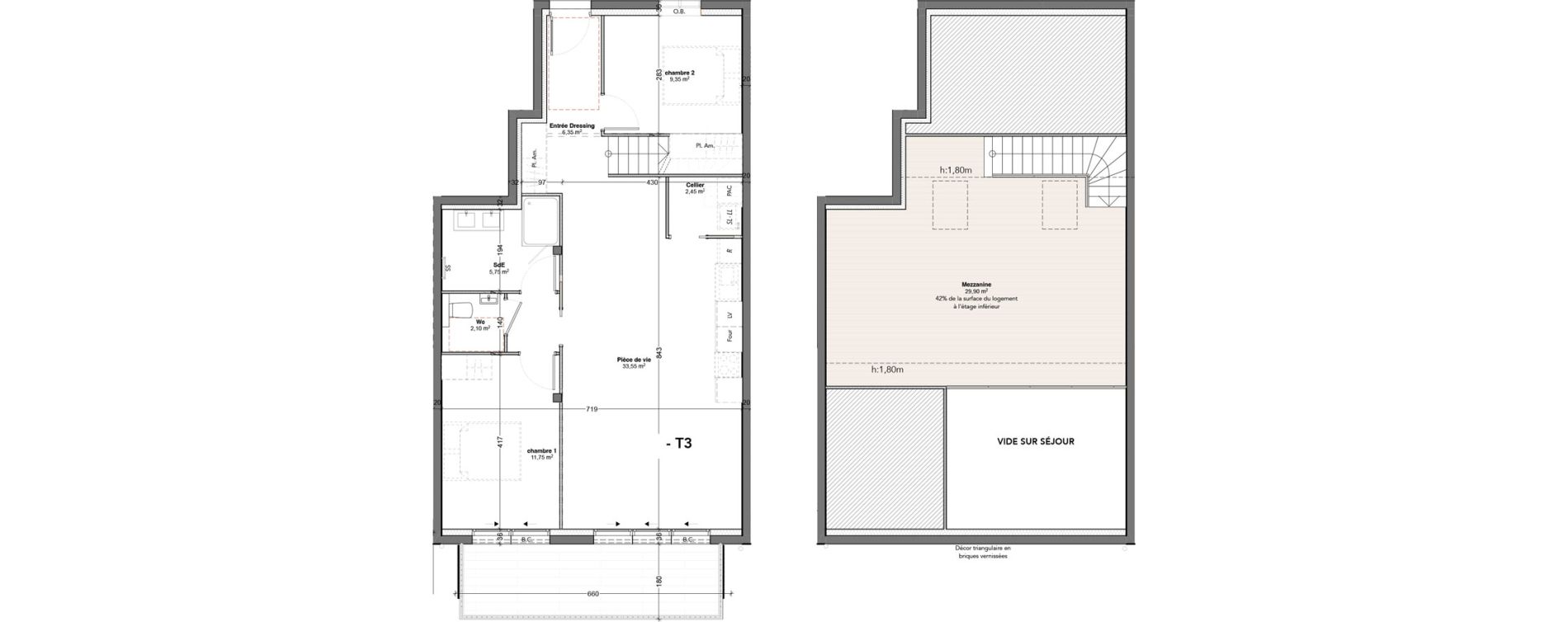 Duplex T3 de 101,23 m2 &agrave; Ch&acirc;telaillon-Plage Centre