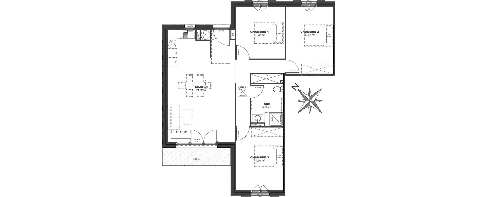 Appartement T4 de 81,57 m2 &agrave; Dolus-D'Ol&eacute;ron Centre