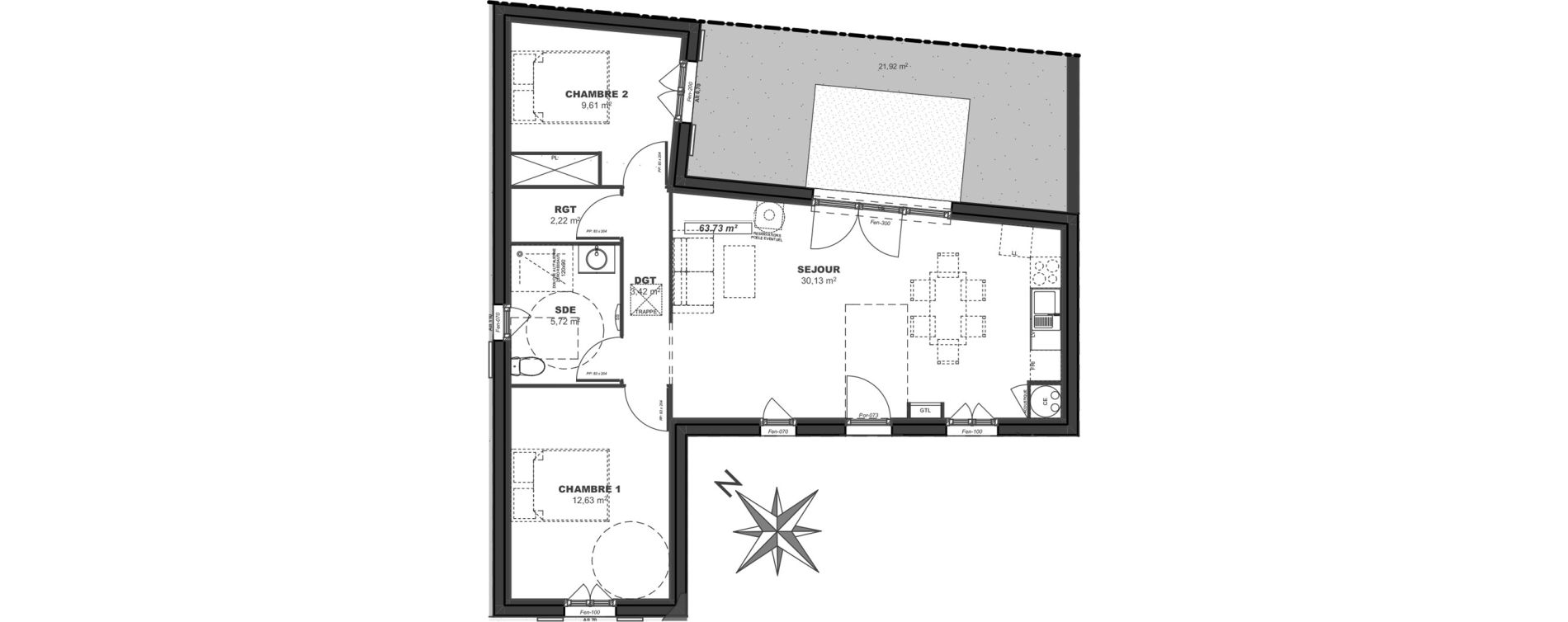 Maison T3 de 63,73 m2 &agrave; Dolus-D'Ol&eacute;ron Centre
