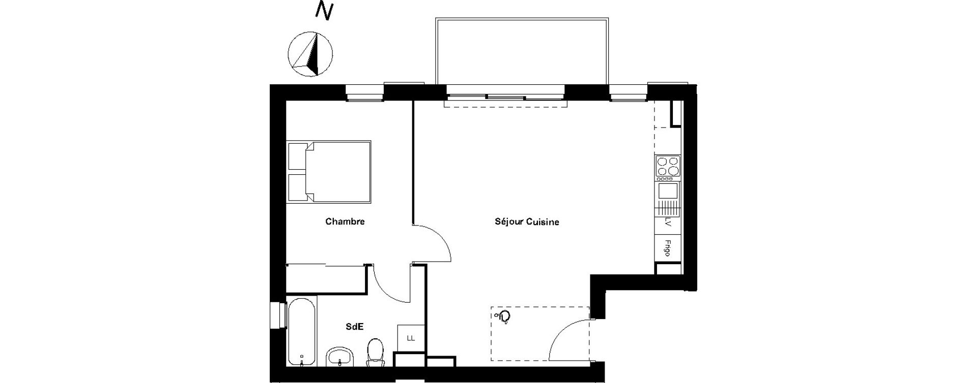 Appartement T2 de 47,51 m2 &agrave; Dompierre-Sur-Mer Centre