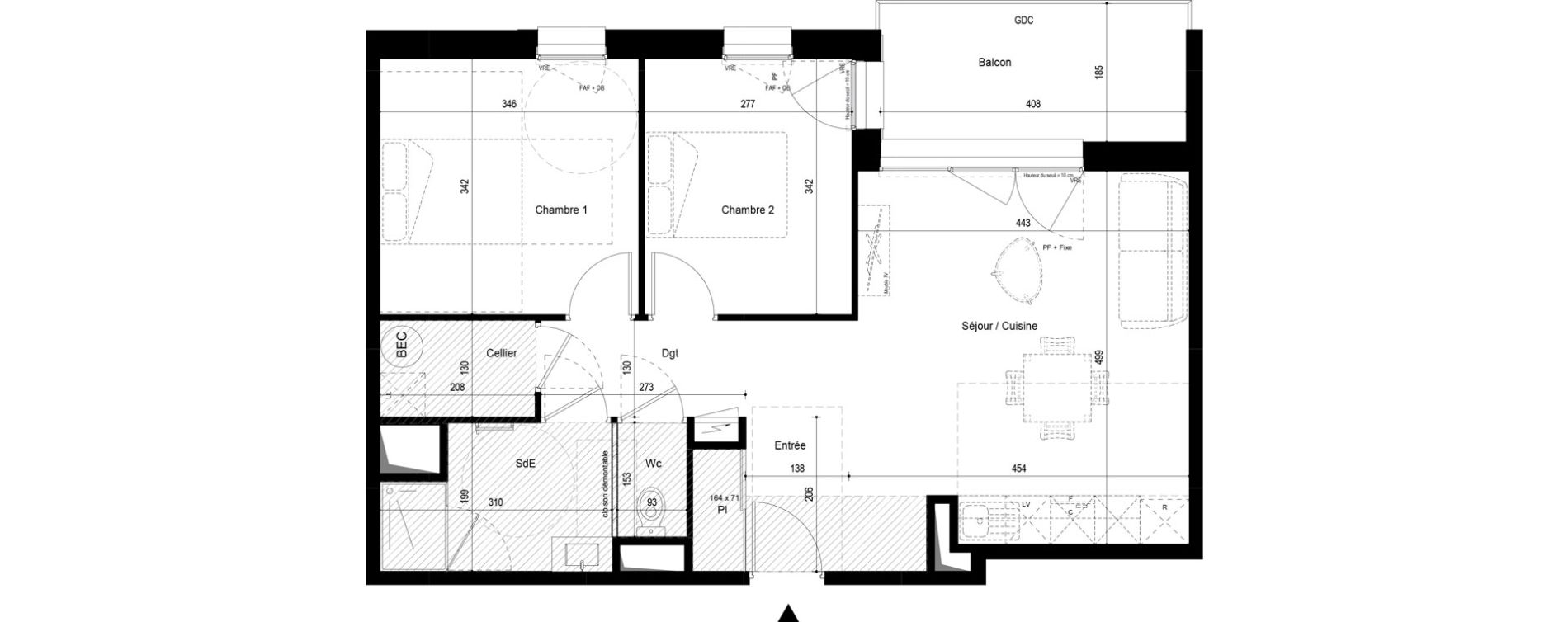 Appartement T3 de 62,78 m2 &agrave; Fouras Centre