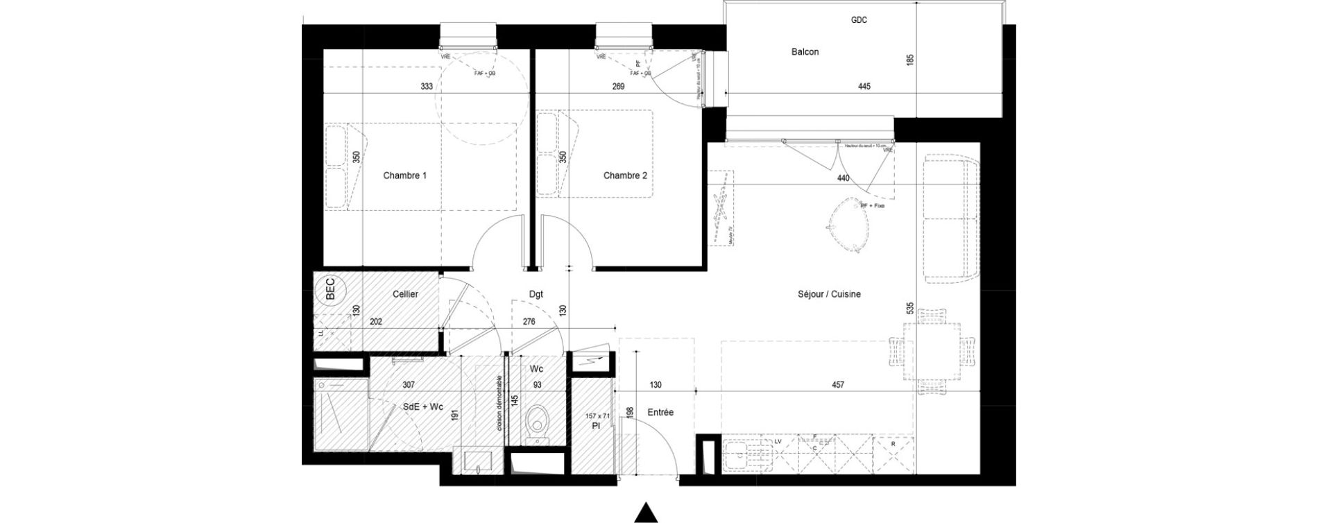 Appartement T3 de 62,62 m2 &agrave; Fouras Centre