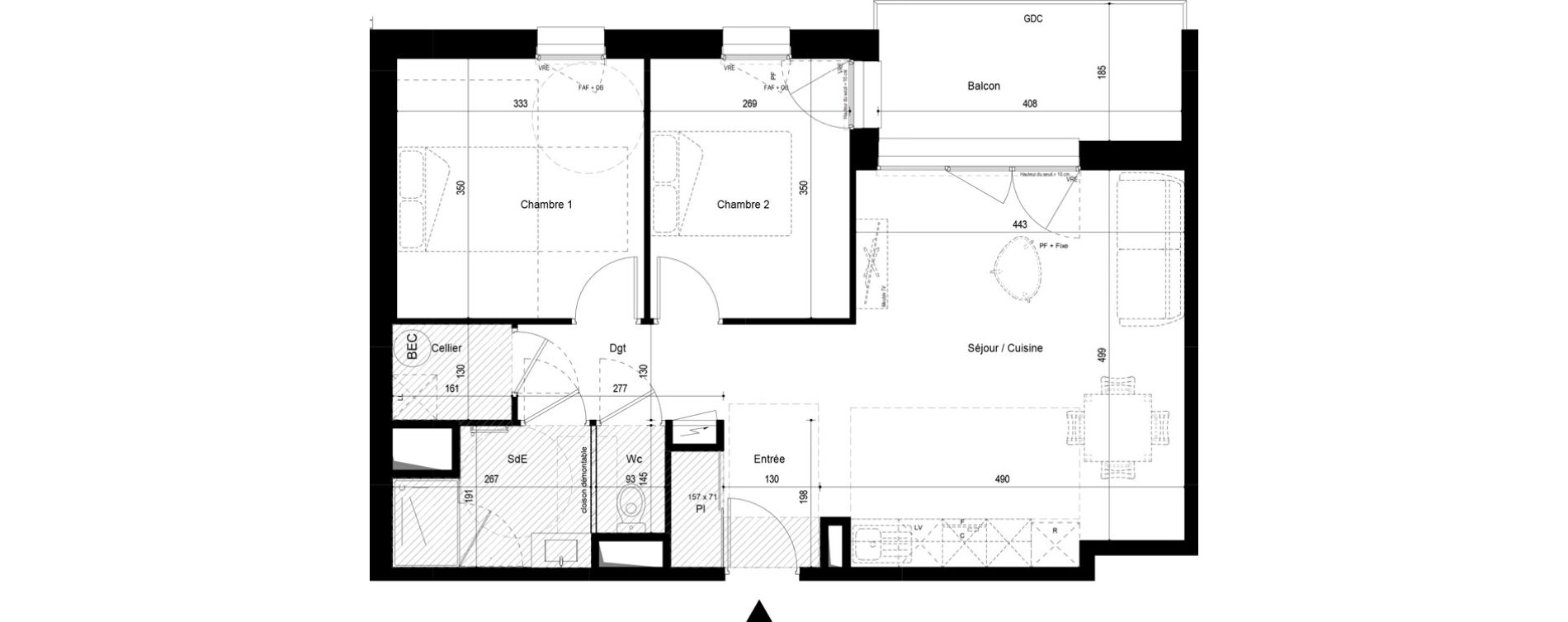 Appartement T3 de 62,43 m2 &agrave; Fouras Centre