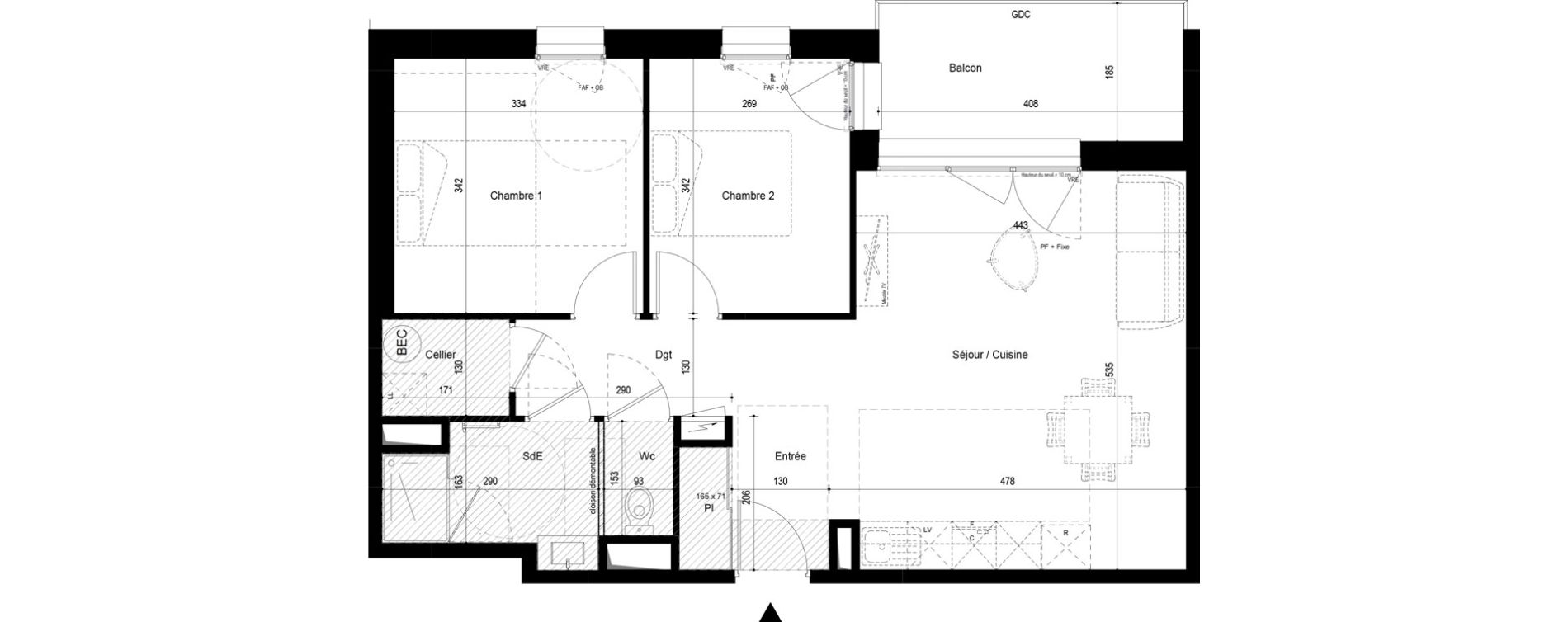 Appartement T3 de 62,83 m2 &agrave; Fouras Centre