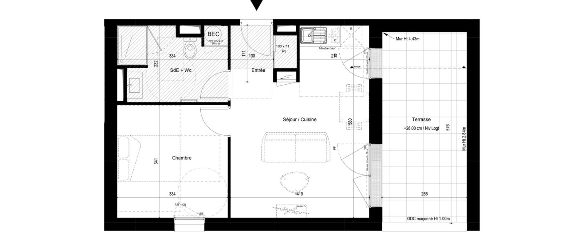 Appartement T2 de 42,12 m2 &agrave; Fouras Centre