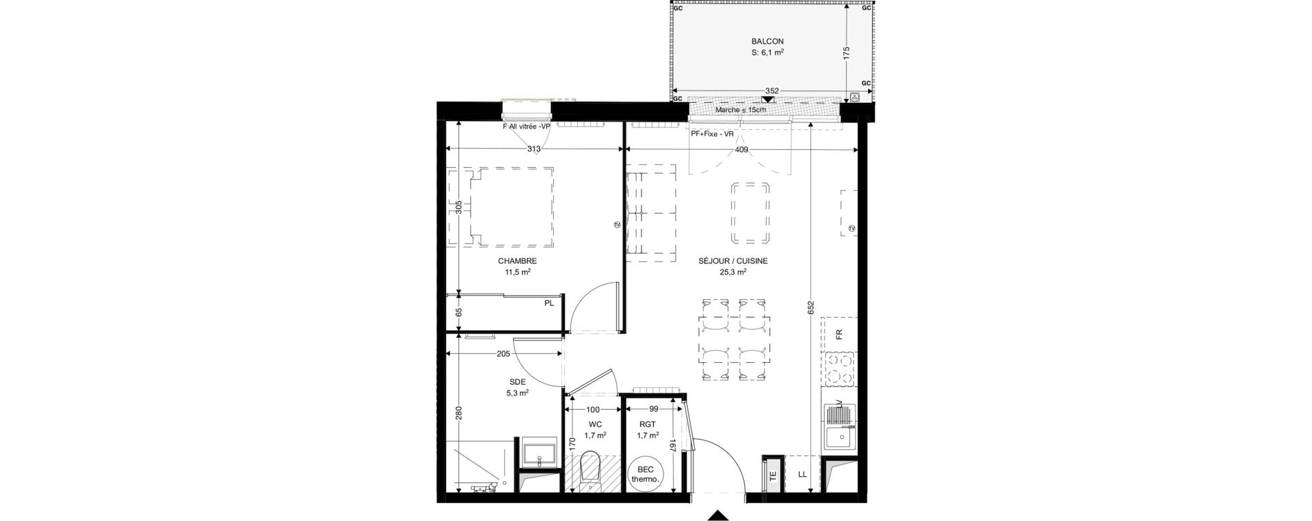Appartement T2 de 45,50 m2 &agrave; Fouras Chevalier