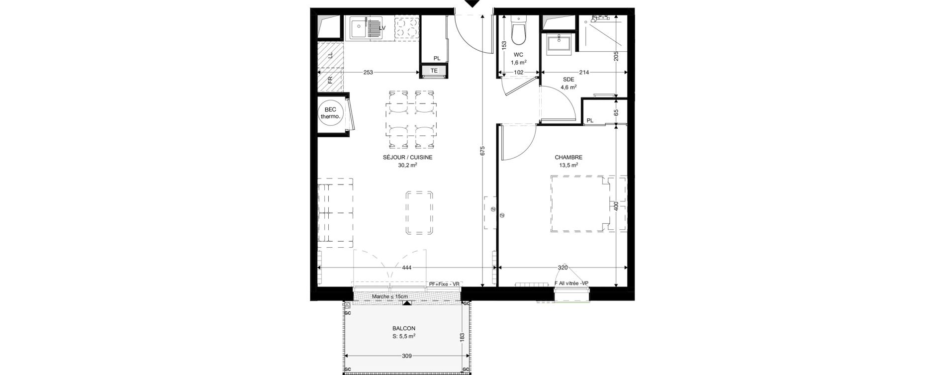 Appartement T2 de 49,90 m2 &agrave; Fouras Chevalier