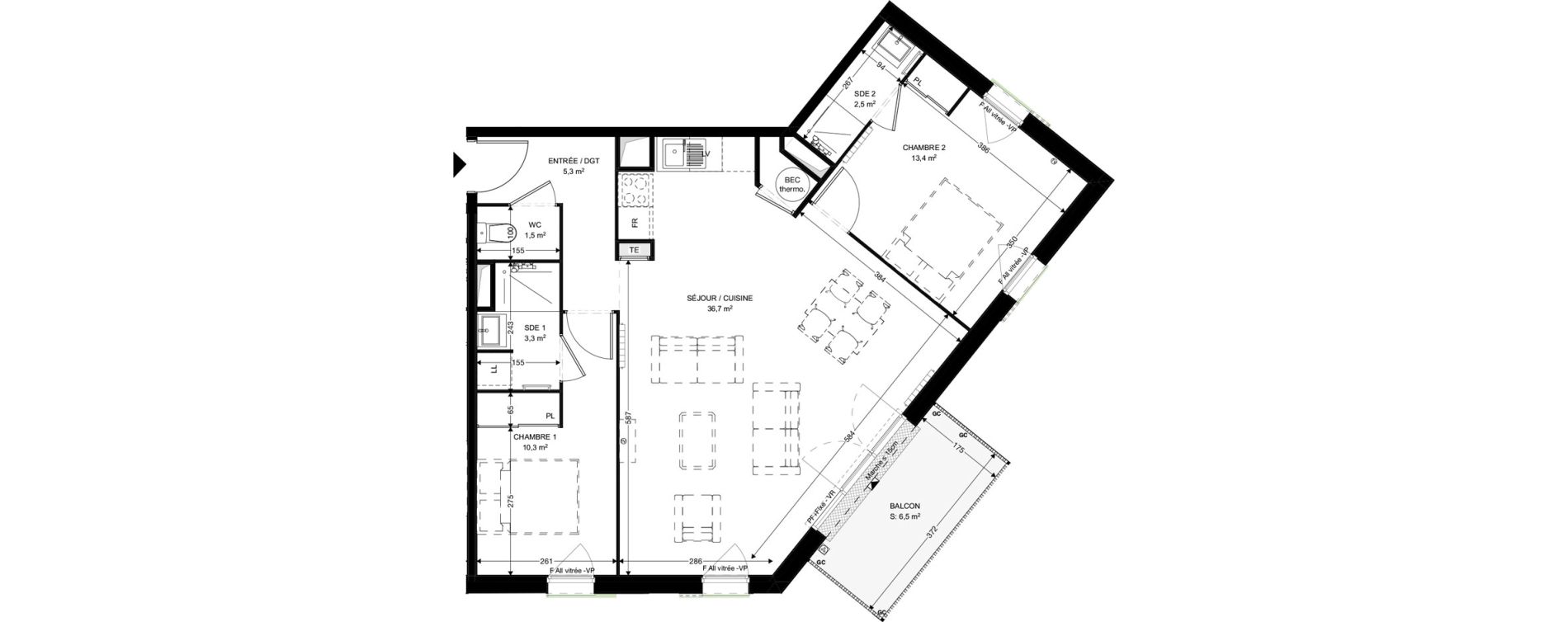 Appartement T3 de 73,00 m2 &agrave; Fouras Chevalier