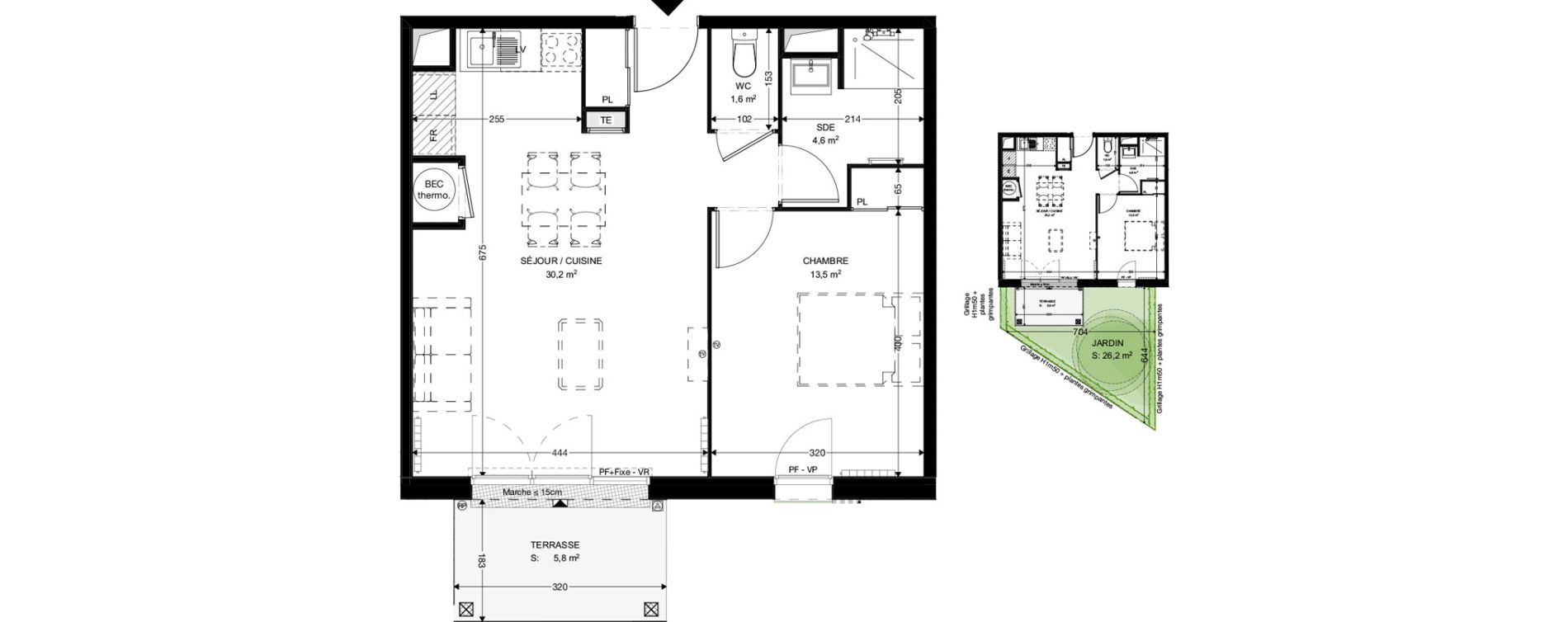 Appartement T2 de 49,90 m2 &agrave; Fouras Chevalier