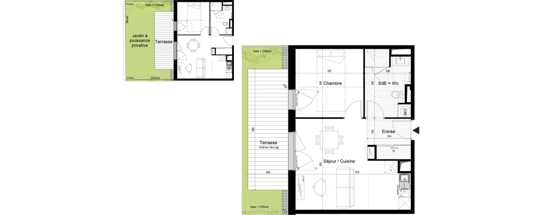 Appartement T2 de 43,43 m2 &agrave; Fouras Centre