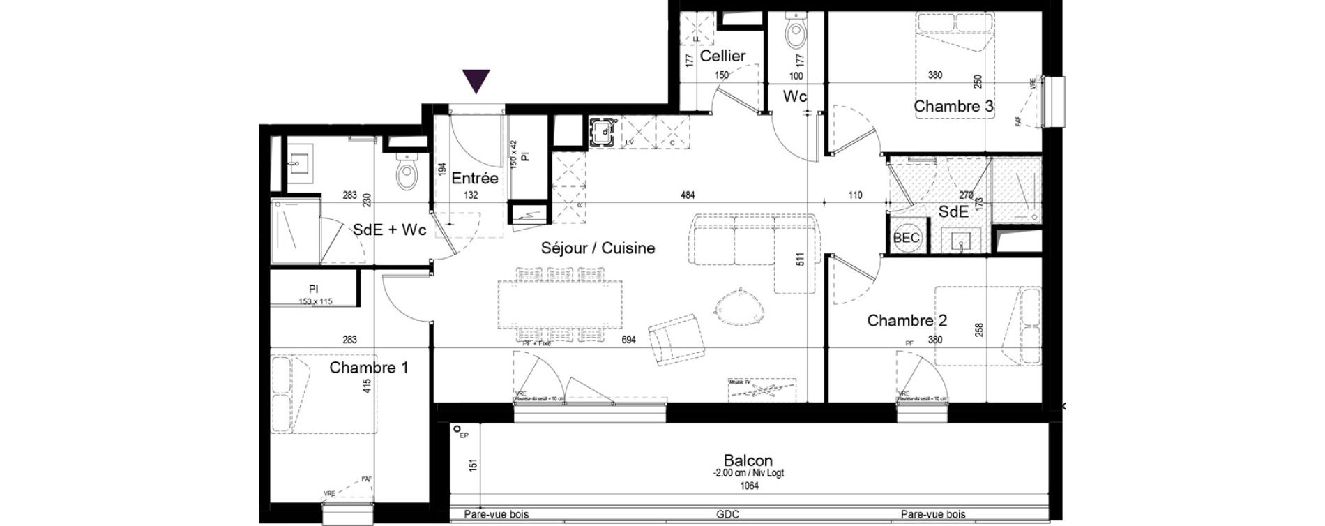 Appartement T4 de 81,66 m2 &agrave; Fouras Centre