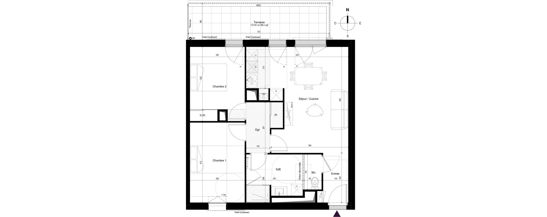 Appartement T3 de 61,38 m2 &agrave; Fouras Centre