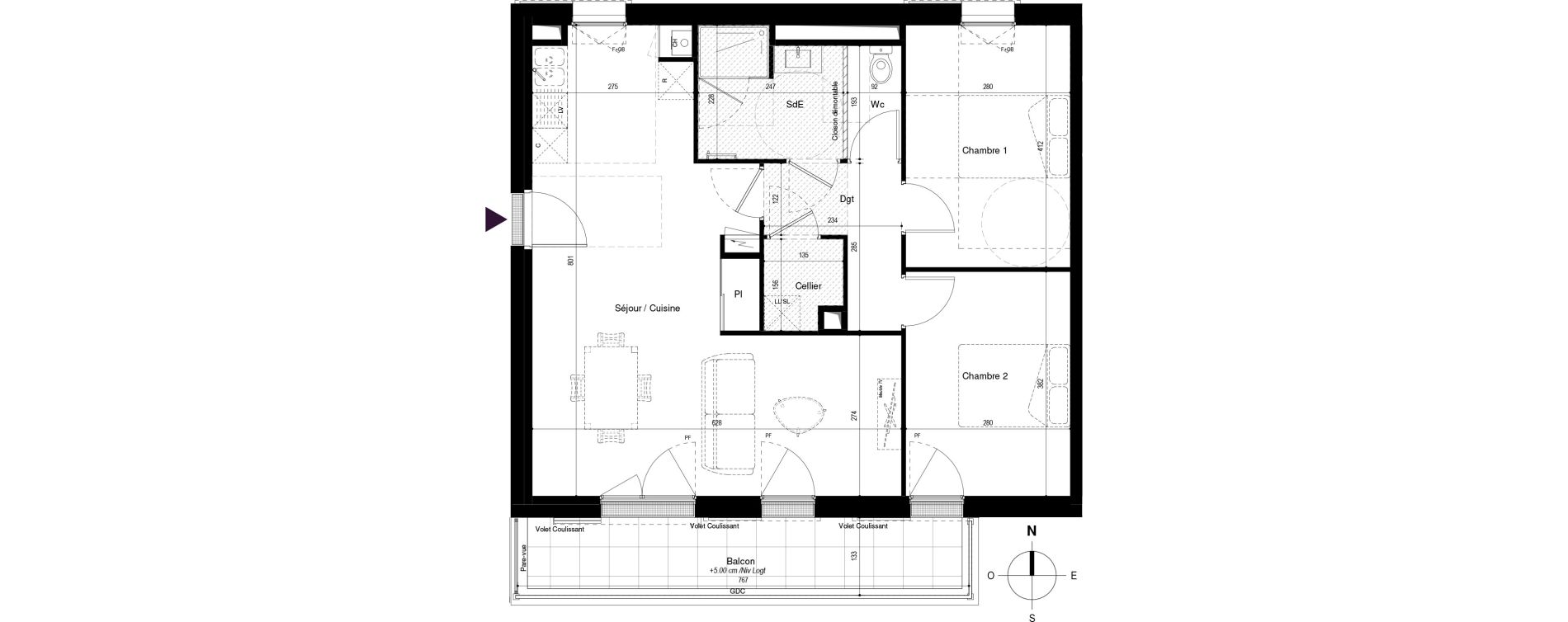 Appartement T3 de 69,83 m2 &agrave; Fouras Centre