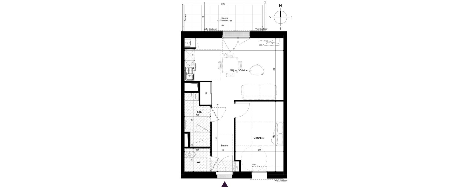 Appartement T2 de 43,32 m2 &agrave; Fouras Centre