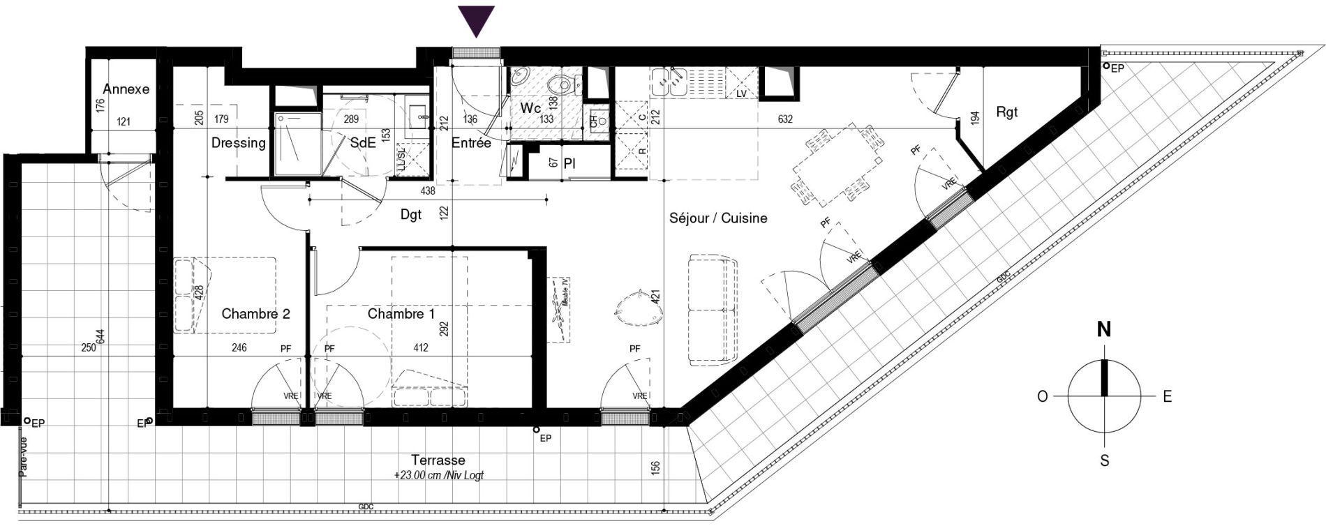 Appartement T3 de 79,28 m2 &agrave; Fouras Centre
