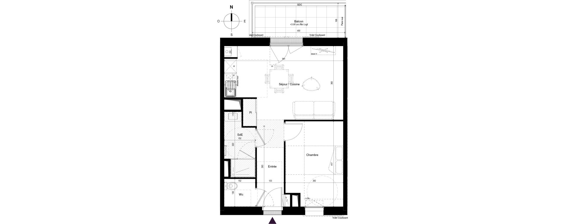 Appartement T2 de 43,04 m2 &agrave; Fouras Centre