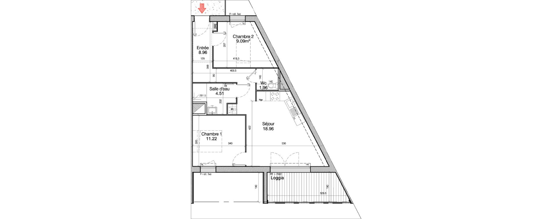 Appartement T3 de 54,70 m2 &agrave; La Rochelle Port-neuf