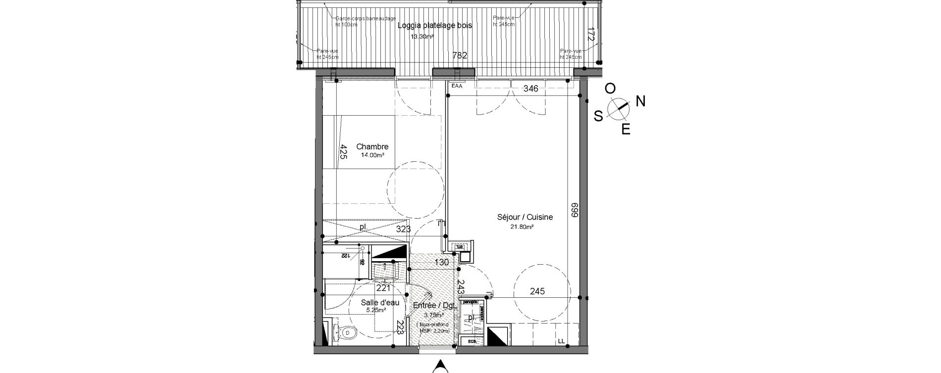 Appartement T2 de 44,80 m2 &agrave; La Rochelle Beauregard