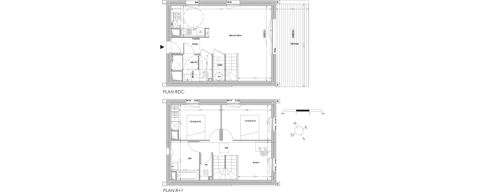 Maison T3 de 78,00 m2 &agrave; La Rochelle Beauregard