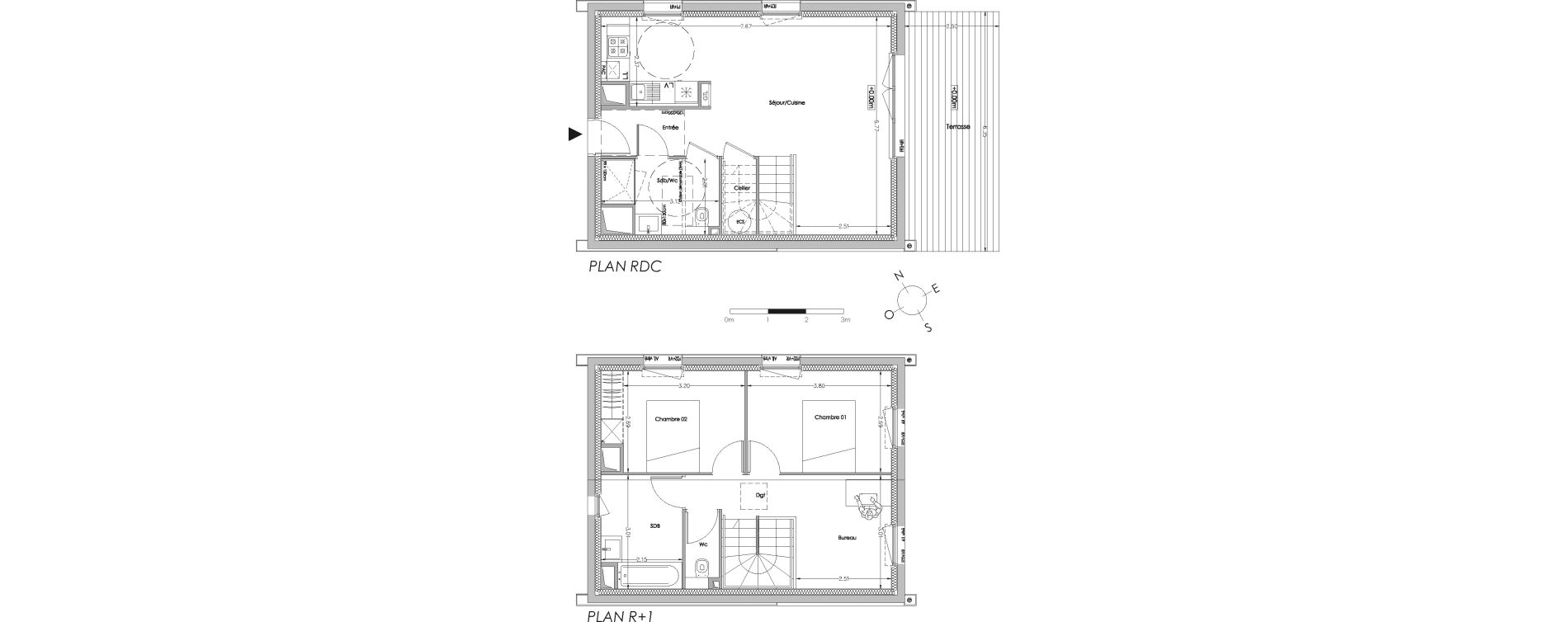 Maison T3 de 78,00 m2 &agrave; La Rochelle Beauregard