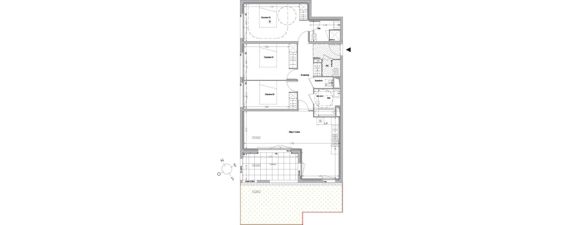 Appartement T4 de 90,30 m2 &agrave; La Rochelle Beauregard