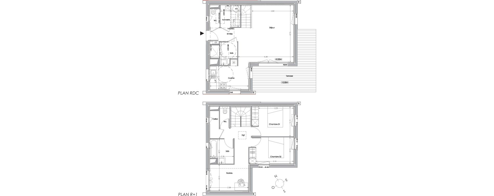 Maison T3 de 87,90 m2 &agrave; La Rochelle Beauregard