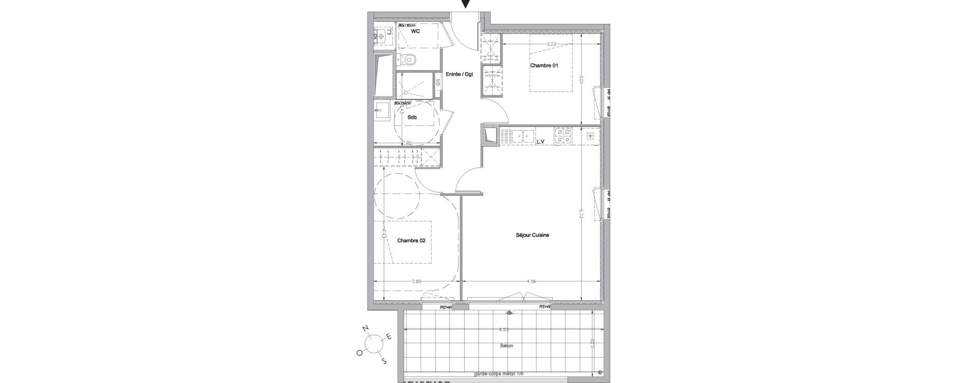 Appartement T3 de 63,80 m2 &agrave; La Rochelle Beauregard