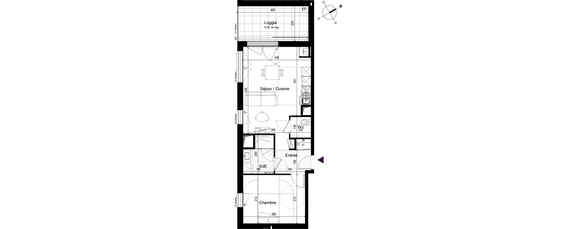 Appartement T2 de 45,56 m2 &agrave; La Rochelle Tasdon